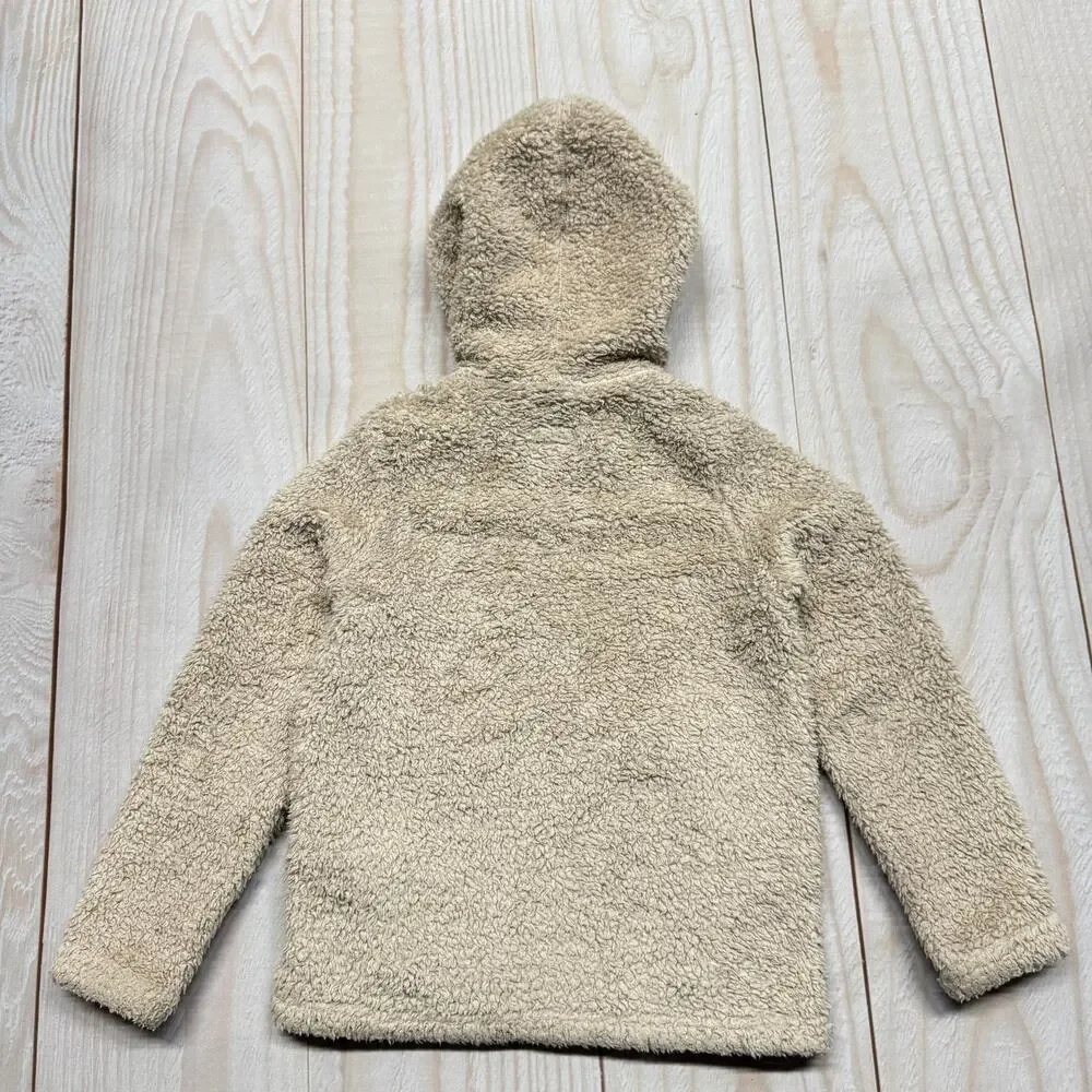Patagonia Los Gatos Hoody Girls XS 5-6 Sherpa Pile Fleece Jacket Shroom Taupe